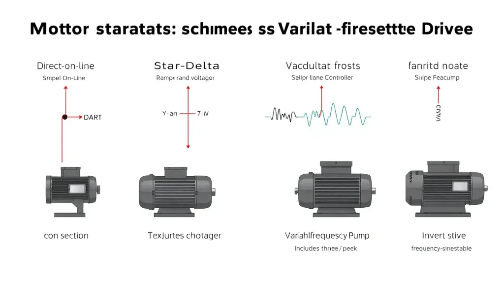 Featured image for Motor Starting Methods Compared: DOL, Star‑Delta, Soft Start, and VFD — Motors, Drives & Energy