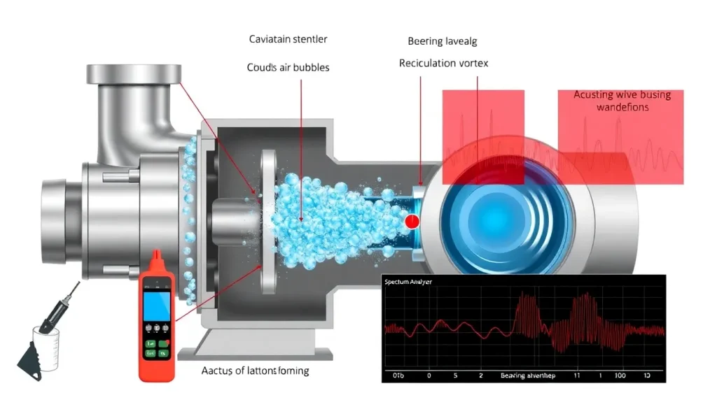 Featured image for Pump Making Noise? How to Tell Cavitation From Air, Bearings, and Recirculation — Troubleshooting & Failure Analysis