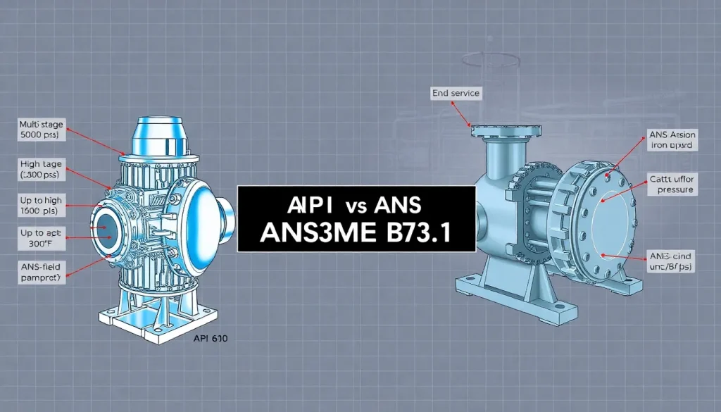Featured image for API 610 vs ANSI/ASME B73.1: Pump Standards Compared — Pump Types & Selection