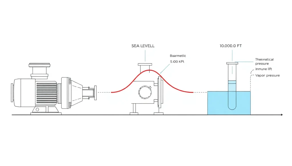 Featured image for Atmospheric Pressure by Altitude and How It Limits Suction Lift — Pump Hydraulics Fundamentals